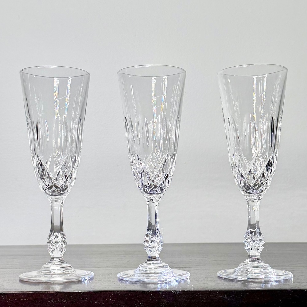 Royal Crystal Rock Linea Medici Champagne Flutes Set of 3